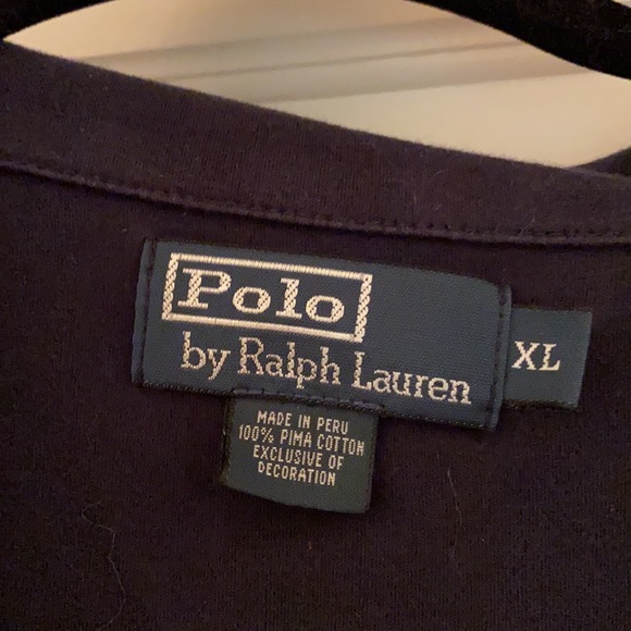 Polo Ralph Lauren navy polo longsleeve size XL - Picture 3 of 4